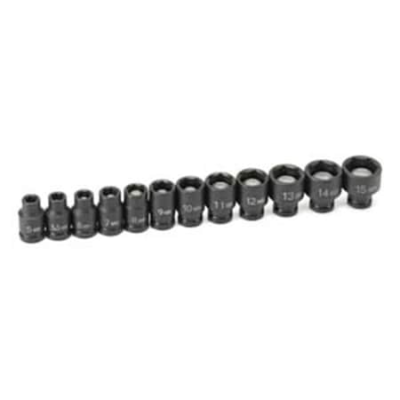 Cool Kitchen Eagle 1/4 and quot; Drive 12 Pieces Metric Magnetic Impact Socket Set, PK12 CO67974